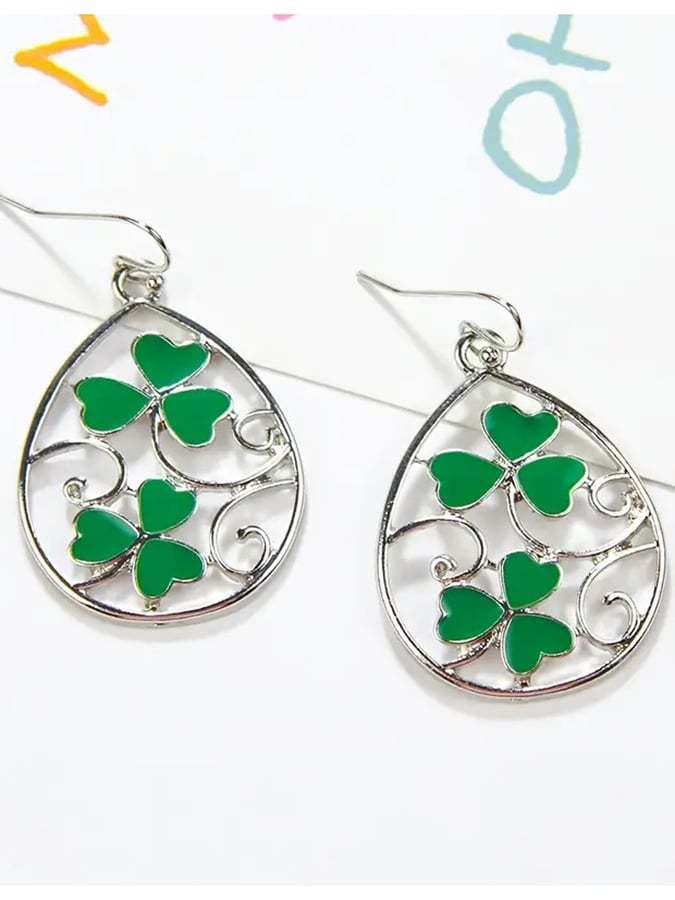 Women Fashionable And Versatile St. Patrick's Day Earrings-POIULTD