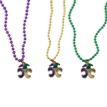 Unisex Mardi Gras Crawfish Mask Necklace ( Contains 3 )-POIULTD