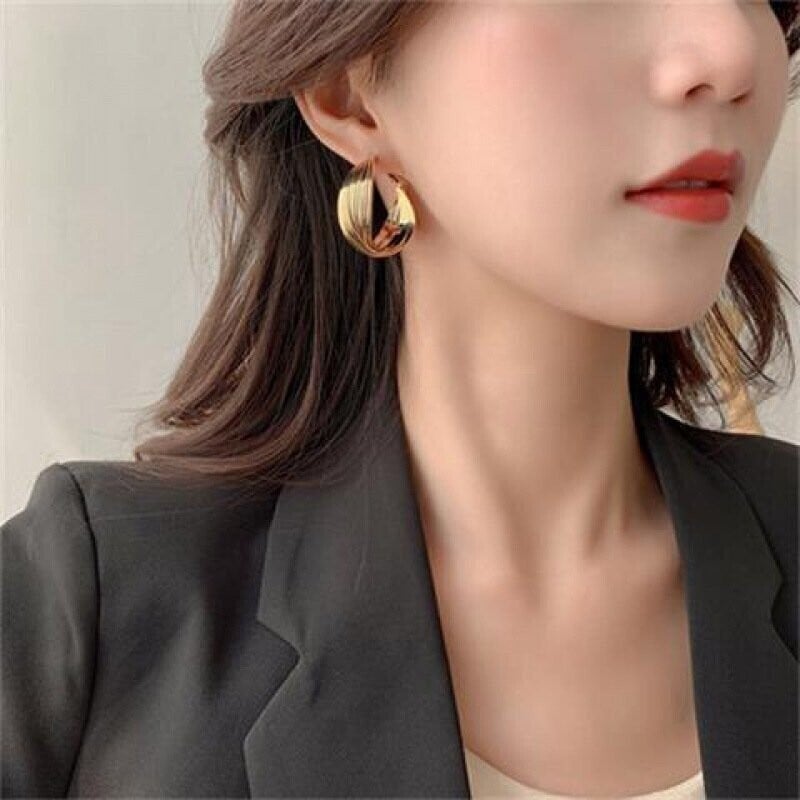 High-end hoop earrings-POIULTD