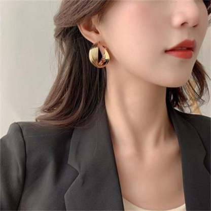 High-end hoop earrings-POIULTD