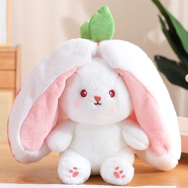 🔥Easter Sale🔥🔥Strawberry Bunny Transformed into Little Rabbit Fruit Doll Plush Toy
