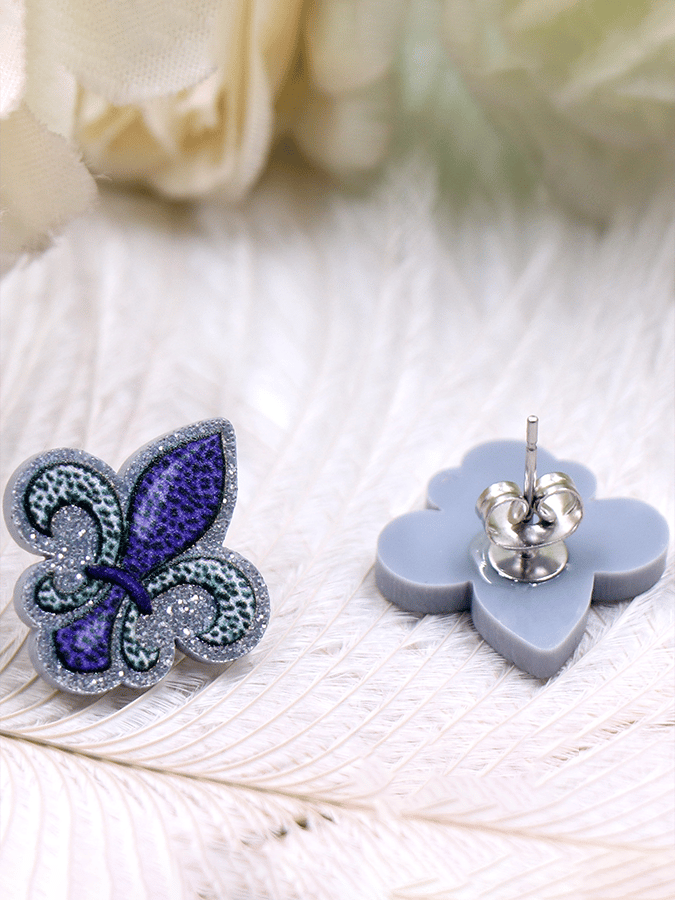 Women's Carnival Silver Onion Iris Fashionable And Versatile Temperament Light Luxury Earrings-POIULTD