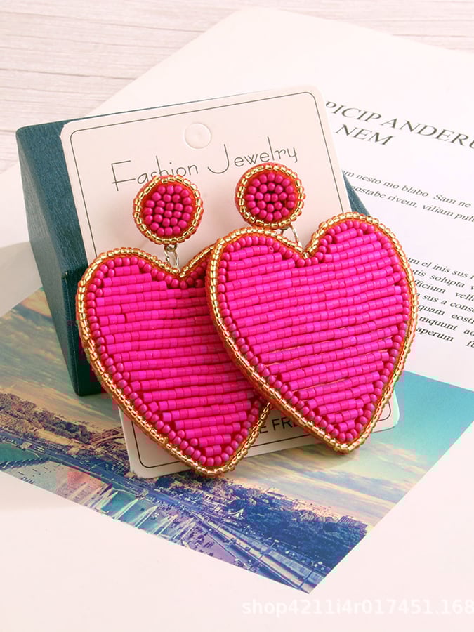 Women's Valentine's Day Heart Fashion Earrings-POIULTD