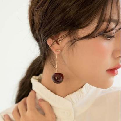 Cherry earrings-POIULTD