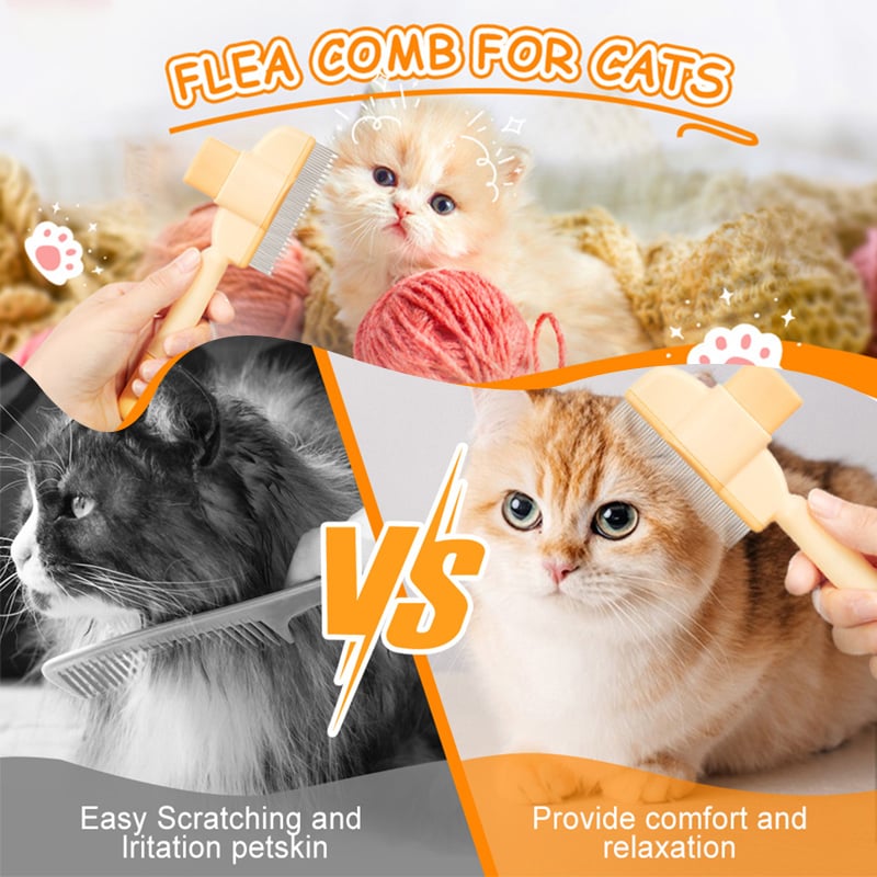 🔥Self-cleaning Pet Flea Comb Grooming Brush-POIULTD