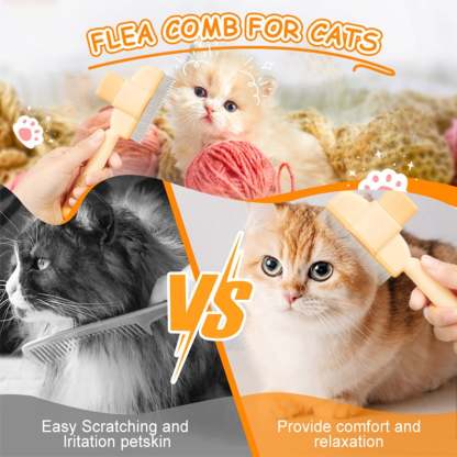 🔥Self-cleaning Pet Flea Comb Grooming Brush-POIULTD