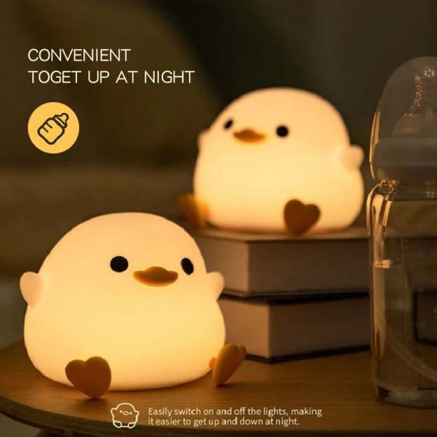 Soft Silicone Doudou Duck Night Light-POIULTD