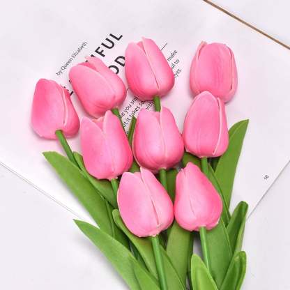 💥UV Resistant Lifelike Artificial Tulips Flowers💐