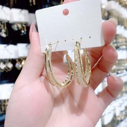 Fashion Oval Earrings-POIULTD