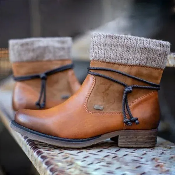 🔥Last Day Promotion 50% OFF - Women's Casual Vintage Leather Zip Boots