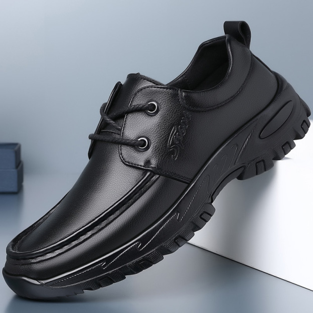 MEN'S EXTENDED WIDTH FOOT AND HEEL COMFORTABLE PLATFORM CASUAL SHOES-POIULTD