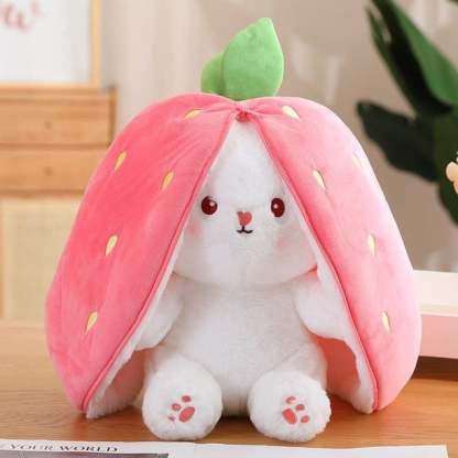 🔥Easter Sale🔥🔥Strawberry Bunny Transformed into Little Rabbit Fruit Doll Plush Toy
