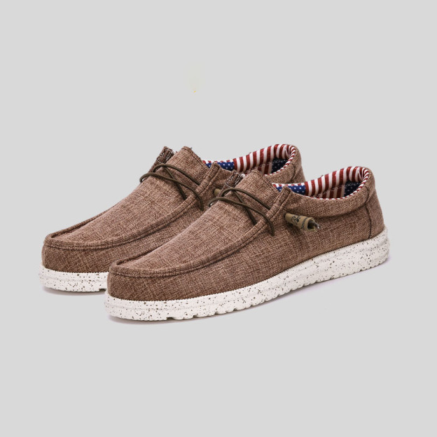 MEN'S COMFORTABLE BREATHABLE LINING FLAG CASUAL SHOES-POIULTD