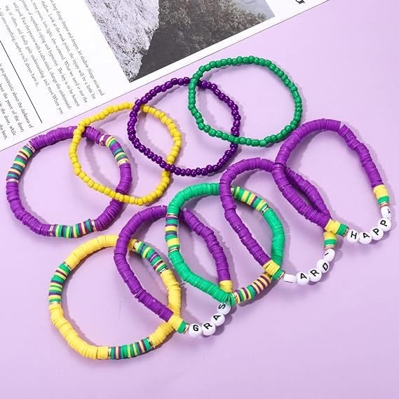 Unisex Mardi Gras Bracelets-POIULTD