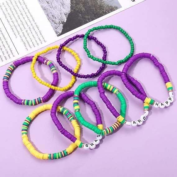 Unisex Mardi Gras Bracelets-POIULTD