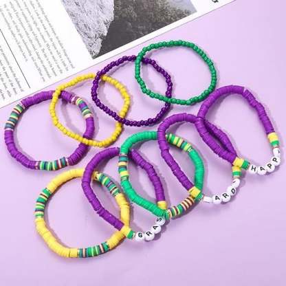Unisex Mardi Gras Bracelets-POIULTD