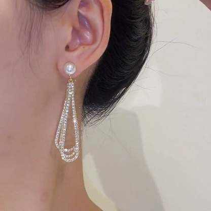 Drop chain earrings-POIULTD