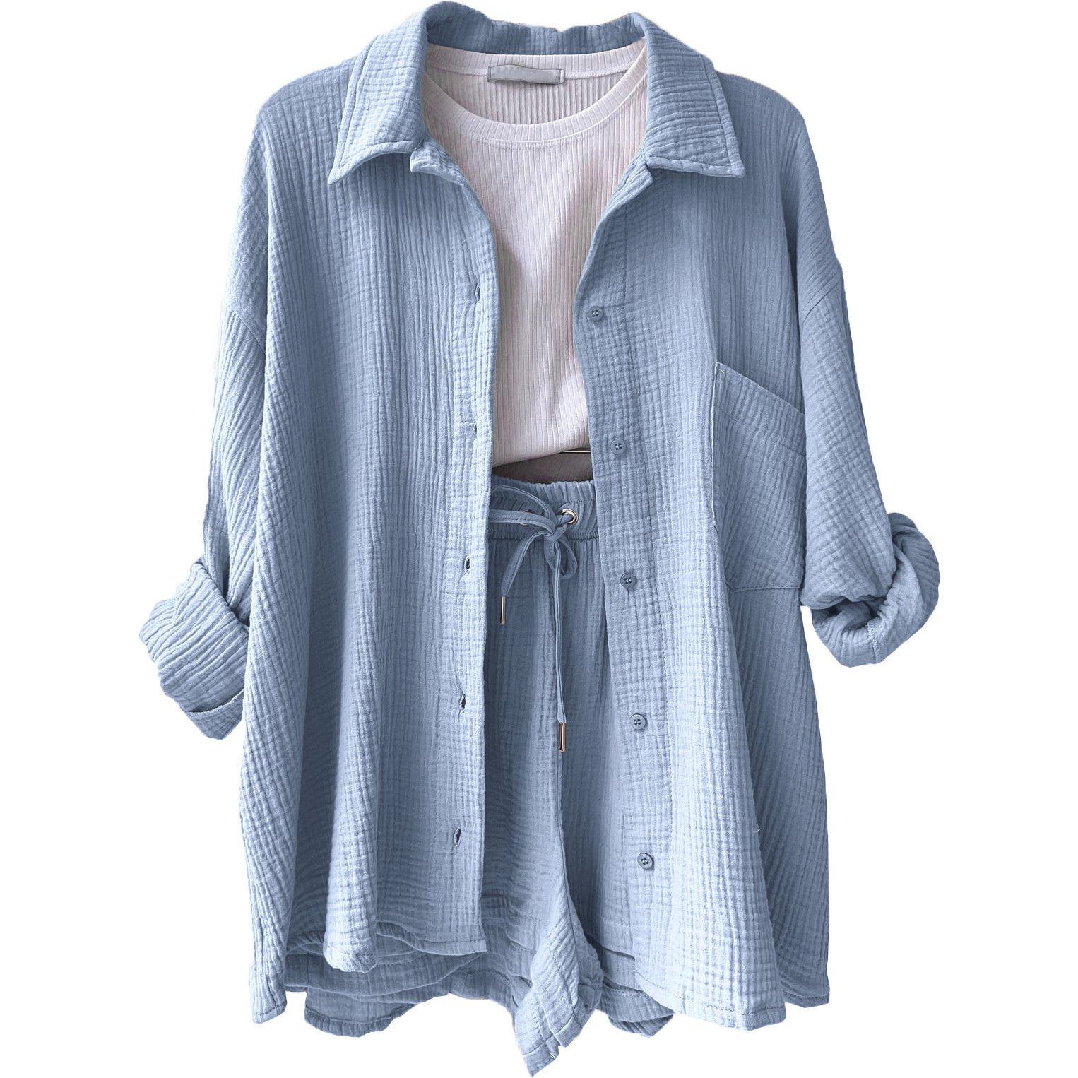 Zweiteiliger Langarmshirt-Damen-Freizeitanzug für Damen-POIULTD