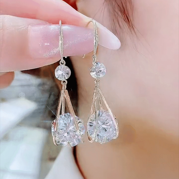 Super Flash Rhinestone Earrings-POIULTD