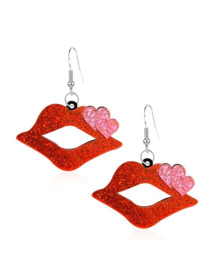 Valentine's Day Fashionable Sexy Mouth Earrings-POIULTD
