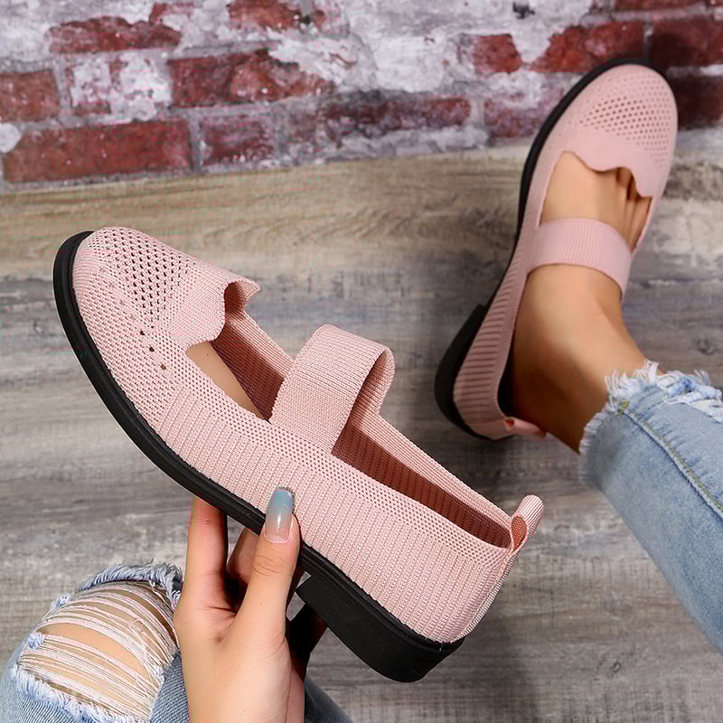 Casual Stretch Flat Women's Flyknit Shoes-POIULTD