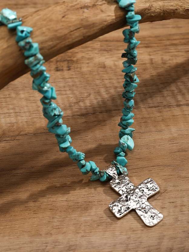 Women's Western Style Cross Necklace-POIULTD