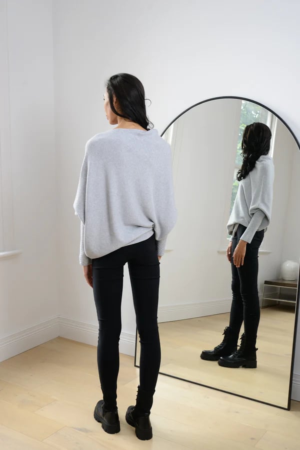 Asymmetric Draped Jumper-POIULTD