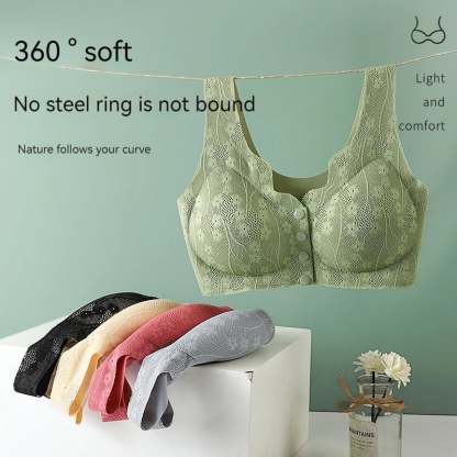 🔥Buy 1 Get 2 Free (3PCS) - Comfortable & Convenient Front Button Bra-POIULTD