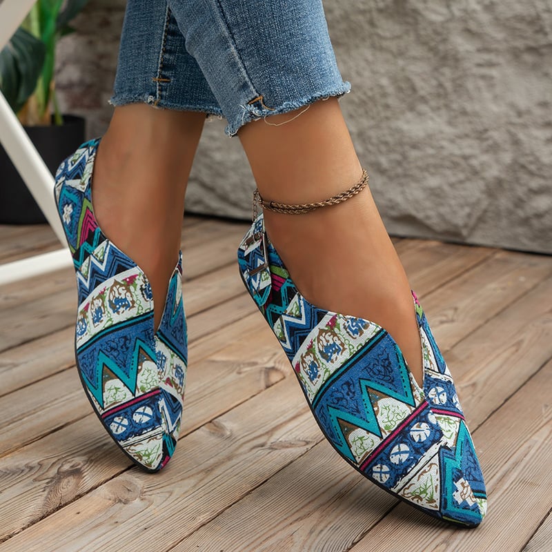 Casual  Pointed Toe  Soft Sole Women's Flat Shoes-POIULTD