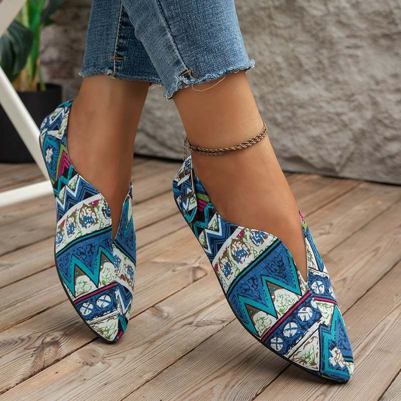 Casual  Pointed Toe  Soft Sole Women's Flat Shoes-POIULTD