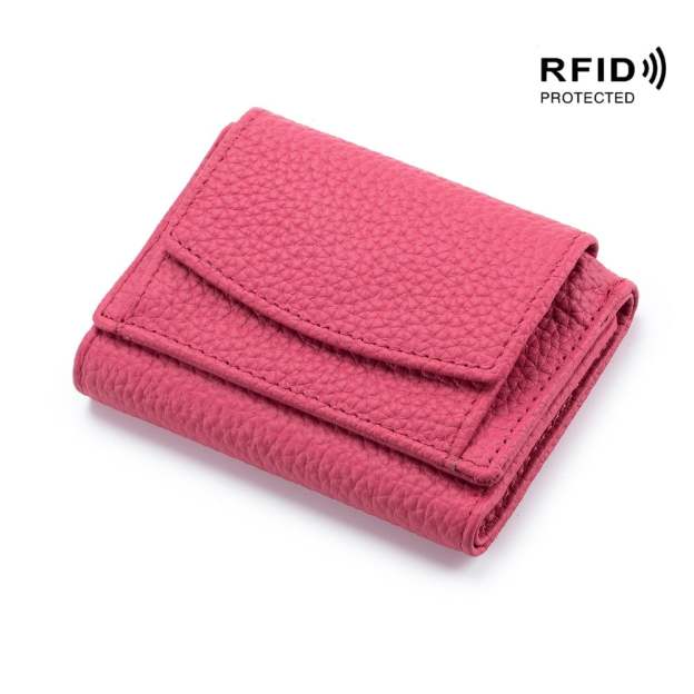 2024 New Genuine Leather RFID Blocking Card Holder Organizer Pocket Mini Wallet-POIULTD