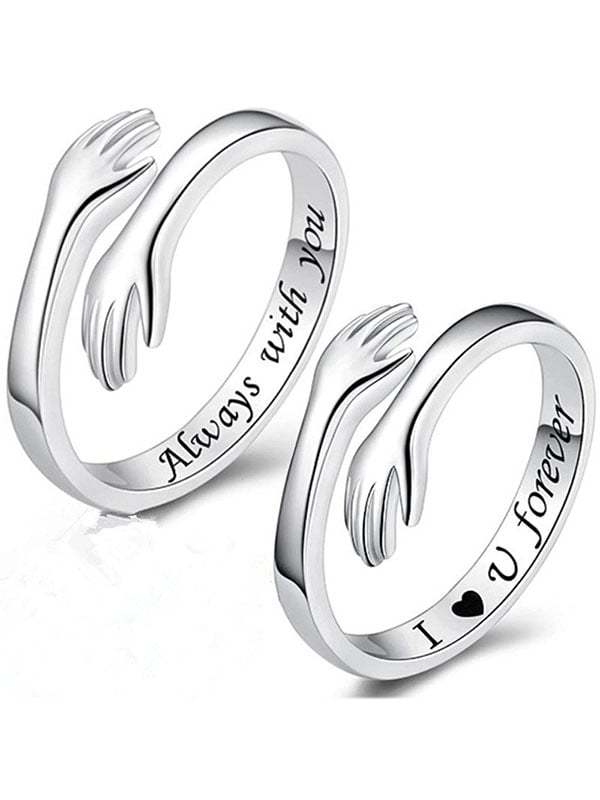 Always With You Alloy Split Adjustable Ring-POIULTD