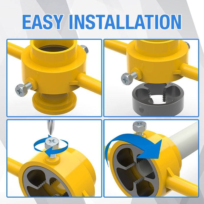 🔥6PCS Plastic Pipe Thread Die Kit-POIULTD