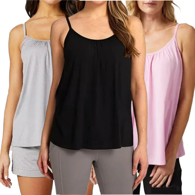 🌸Hot Sale💥Loose-fitting Tank Top With Built-in Bra