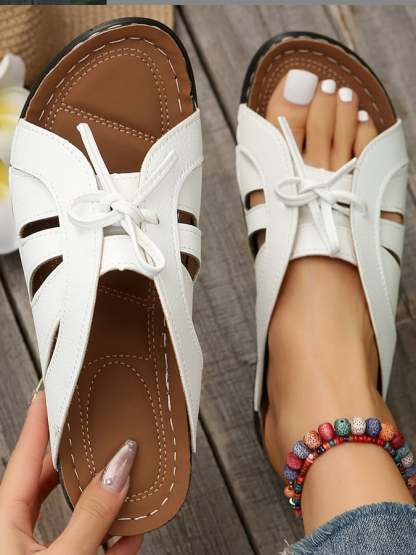Summer New Bow, Fish Mouth Shake Beach Sand Slippers-POIULTD