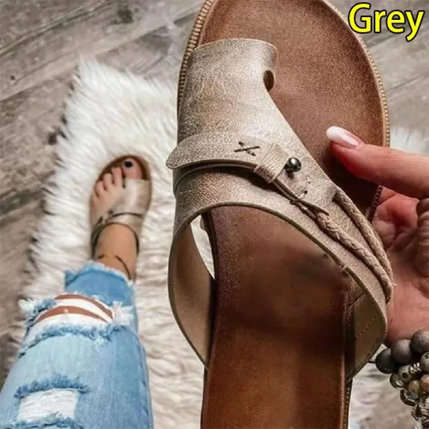 PLATFORM SANDALS WOMEN CASUAL DAILY FLOWER SLIP ON-POIULTD