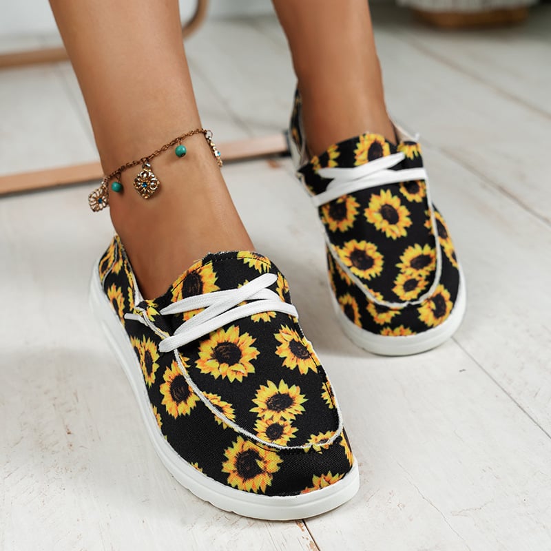 Casual Flat Women's Canvas Shoes-POIULTD