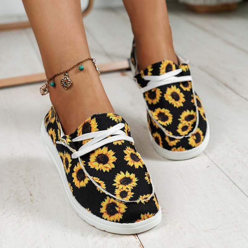 Casual Flat Women's Canvas Shoes-POIULTD