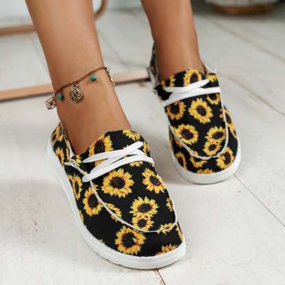 Casual Flat Women's Canvas Shoes-POIULTD