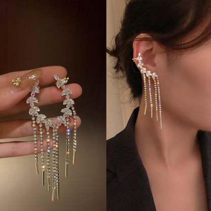 (🌸New Spring)Willow tassel ear cuff earrings-POIULTD
