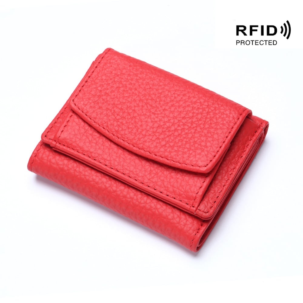 2024 New Genuine Leather RFID Blocking Card Holder Organizer Pocket Mini Wallet-POIULTD