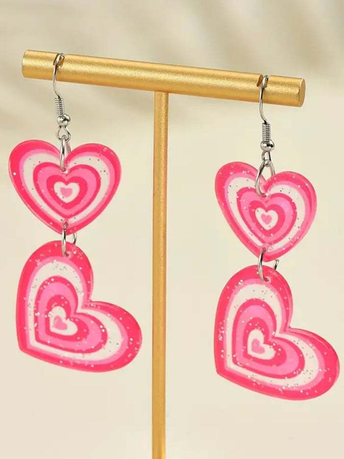 Women's Valentine's Day Multi-Layered Love Design Versatile Fashionable Earrings-POIULTD