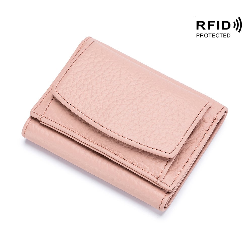 2024 New Genuine Leather RFID Blocking Card Holder Organizer Pocket Mini Wallet-POIULTD