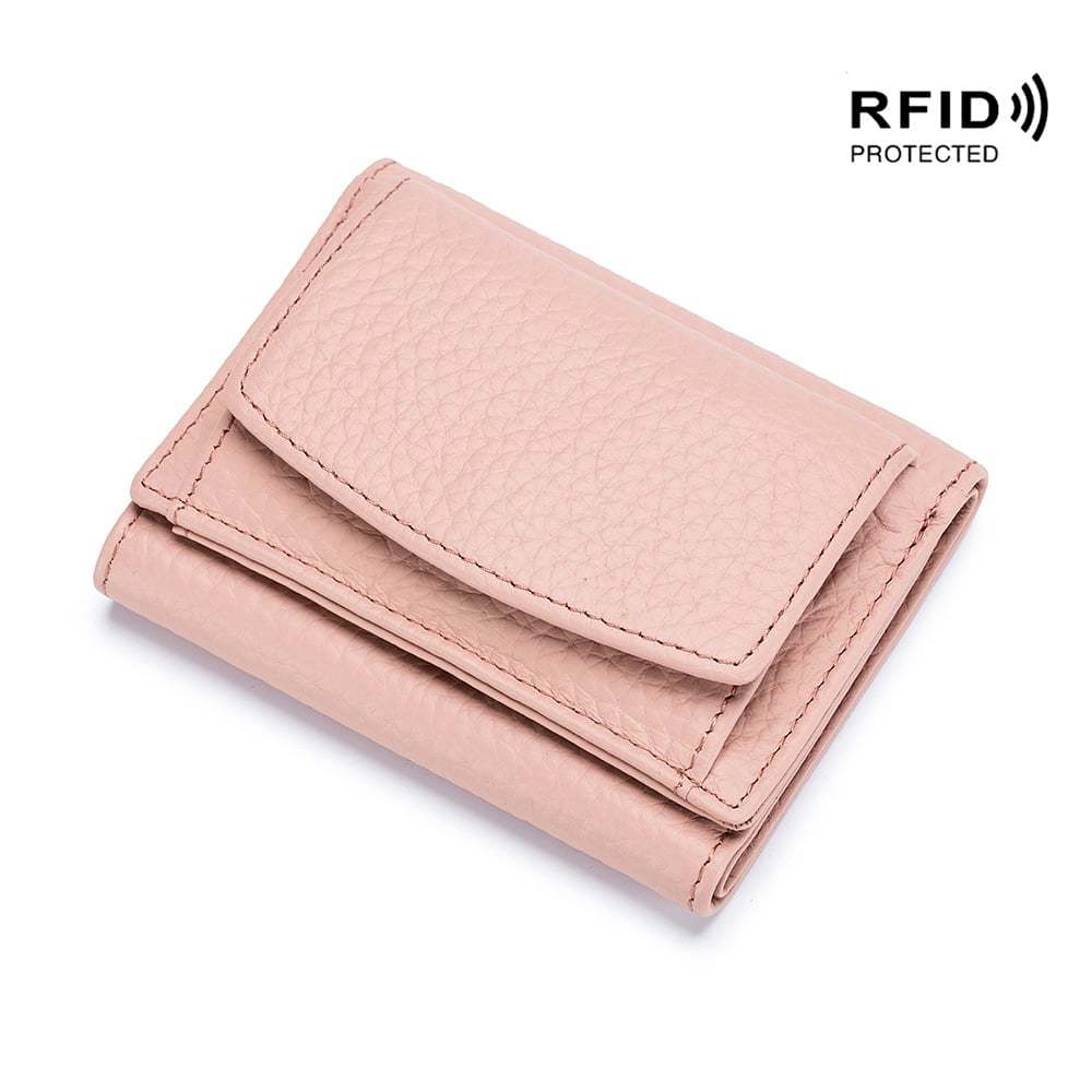 2024 New Genuine Leather RFID Blocking Card Holder Organizer Pocket Mini Wallet-POIULTD