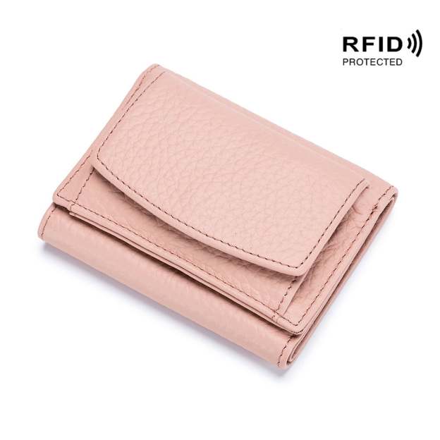2024 New Genuine Leather RFID Blocking Card Holder Organizer Pocket Mini Wallet-POIULTD