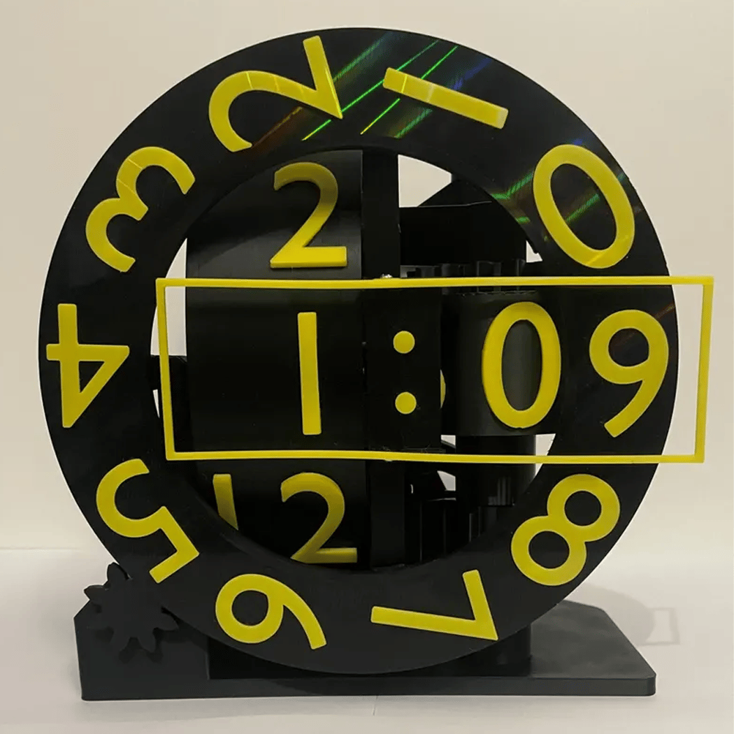 🔥Unique Modern 3D Printed Desktop Triaxial Numechron Clock⏲️-POIULTD