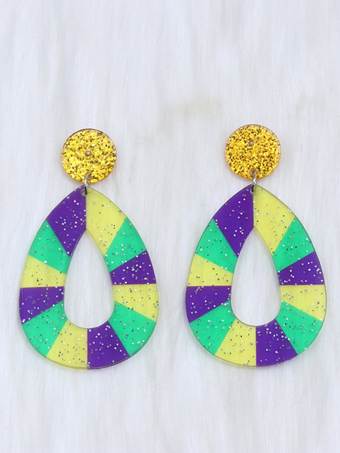 Women's Carnival Geometric Trendy Temperament Light Luxury Versatile Fashionable Earrings-POIULTD
