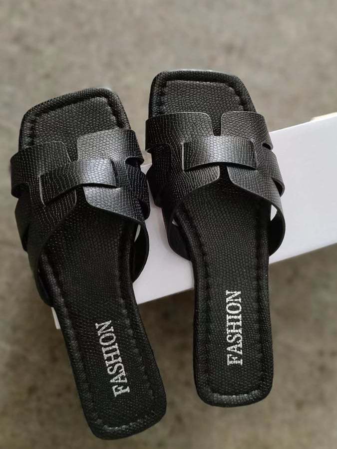 Outer -headed women's cold drags Lazy beach slippers-POIULTD