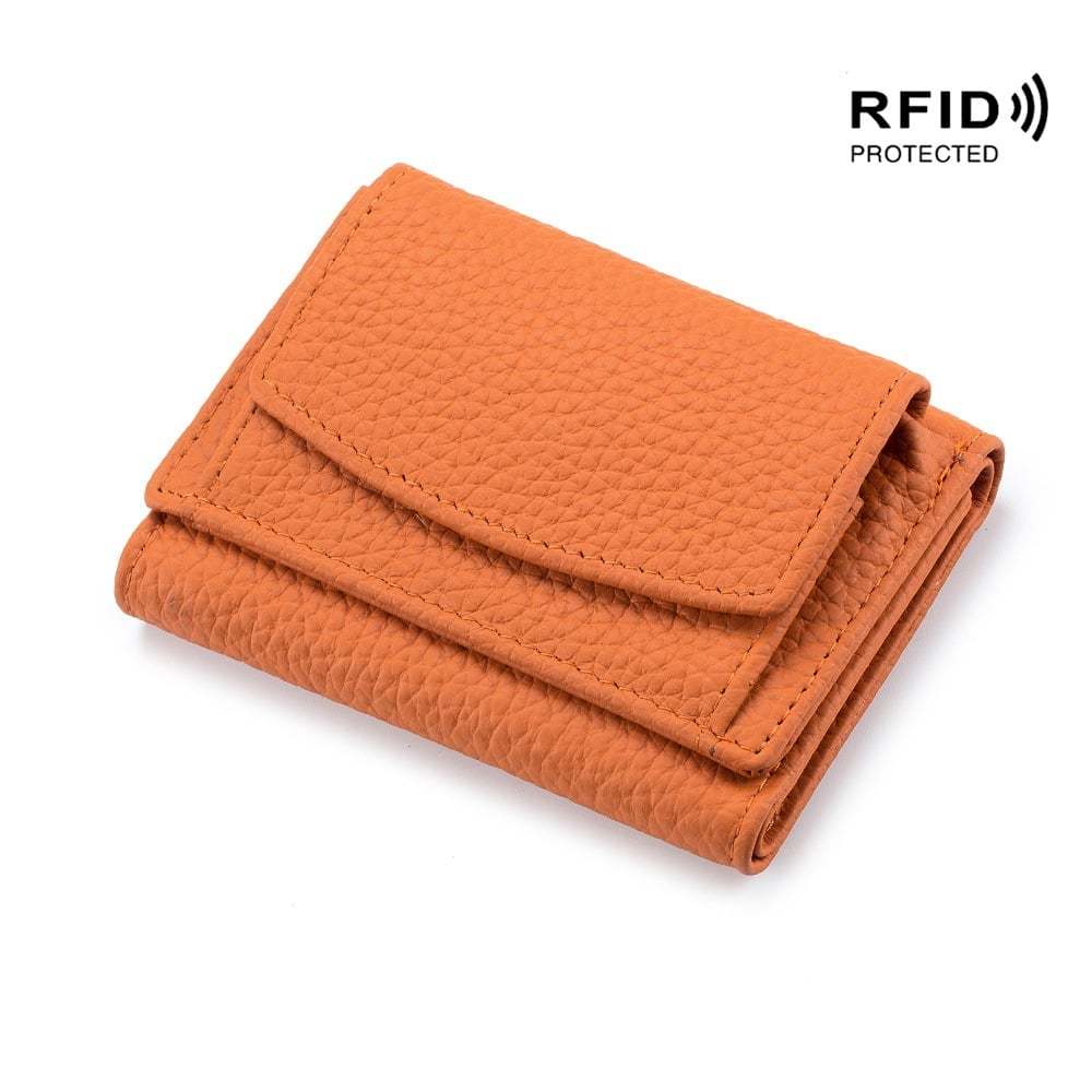 2024 New Genuine Leather RFID Blocking Card Holder Organizer Pocket Mini Wallet-POIULTD