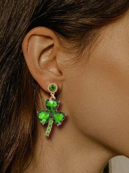 Women Fashionable And Versatile St. Patrick's Day Earrings-POIULTD
